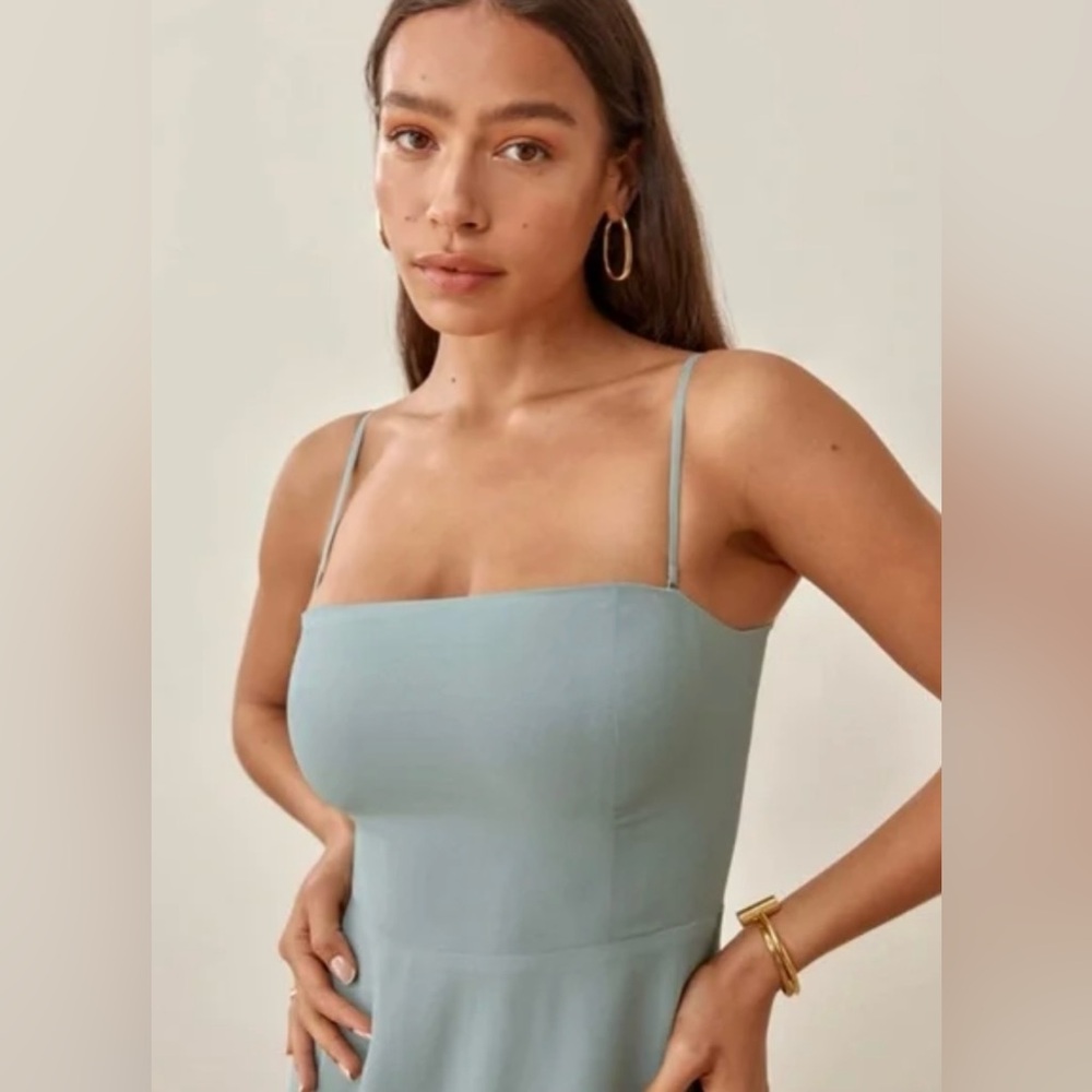 NWOT- Reformation Ingrid Dress in Celadon size 12 - Picture 2 of 15